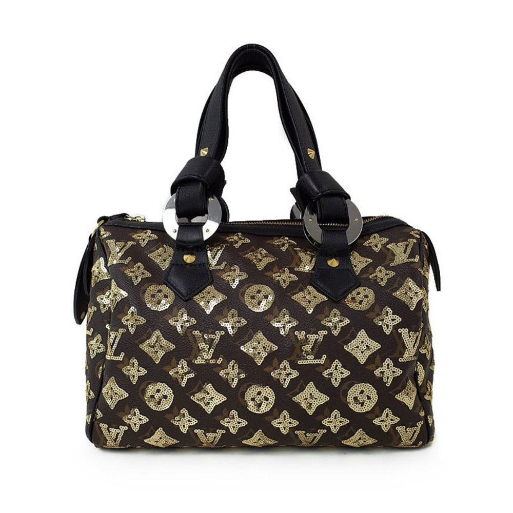 Louis Vuitton Monogram Eclipse Handbag Black Spee… - image 1